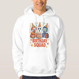 Halloween Geburtstagsgruppe Gruseliger Clown Geist Hoodie