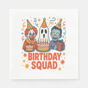 Halloween Geburtstagsgruppe Gruseliger Clown Geist Serviette