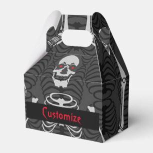 Halloween Gefälligkeitsbox für Schwarz-Weiß-Skelet Geschenkschachtel