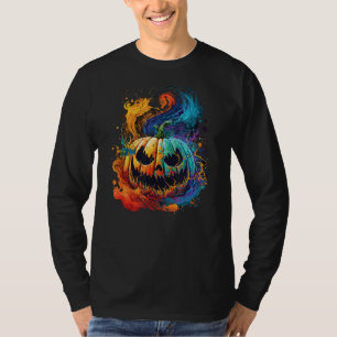 Halloween Gefärbte Krawatte Pumpkin Kürbislaterne  T-Shirt