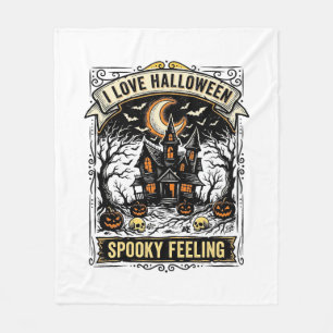 Halloween Gefühl Shirt Vintage Spukhaus Desi Fleecedecke