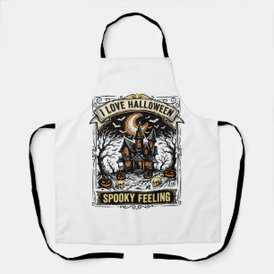 Halloween Gefühl-Shirt Vintage Spukhaus Desi Schürze