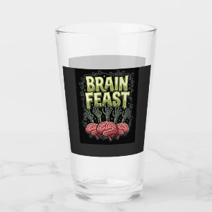 Halloween-Gehirnschmaus Zombie Hände Vektor Design Glas