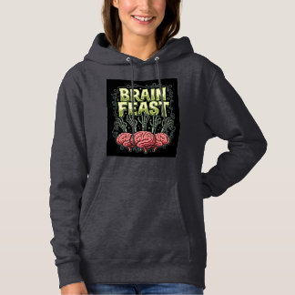 Halloween-Gehirnschmaus Zombie Hände Vektor Design Hoodie
