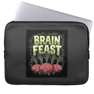 Halloween-Gehirnschmaus Zombie Hände Vektor Design Laptopschutzhülle