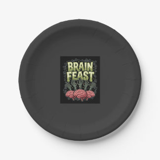 Halloween-Gehirnschmaus Zombie Hände Vektor Design Pappteller