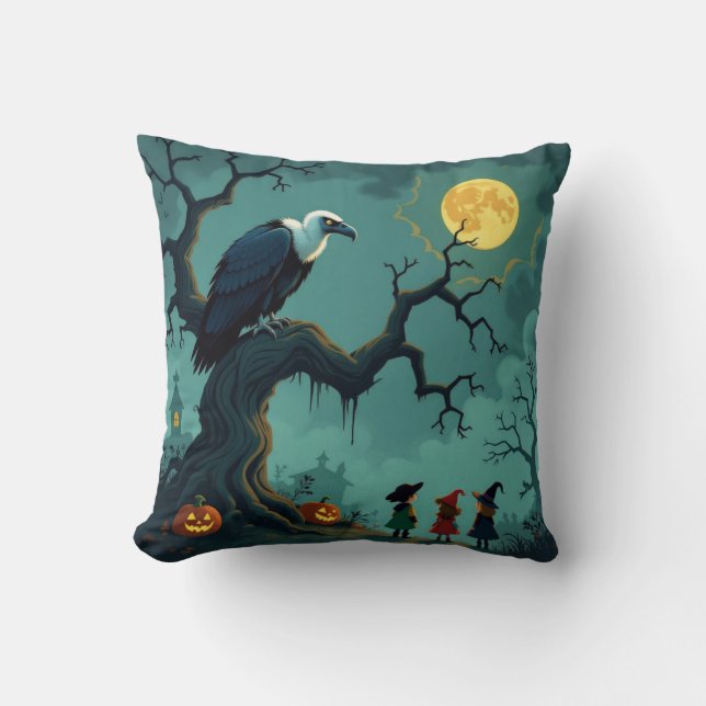Halloween-Geier Kissen (Vorderseite)