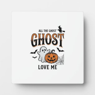Halloween-Geist Alle Geister lieben mich Lustig Vi Fotoplatte