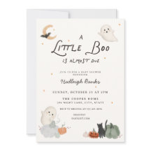 Halloween-Geist Baby Shower Einladung Kleine Boo