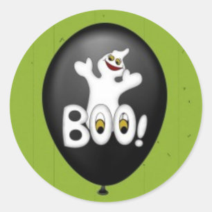Halloween-Geist-Ballonaufkleber Runder Aufkleber