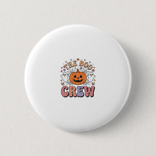Halloween-Geist Boo Crew Niedlich Gruselig Vintage Button
