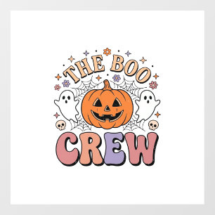 Halloween-Geist Boo Crew Niedlich Gruselig Vintage Fensteraufkleber