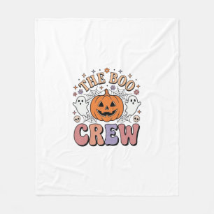 Halloween-Geist Boo Crew Niedlich Gruselig Vintage Fleecedecke