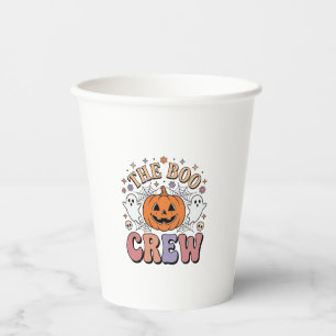 Halloween-Geist Boo Crew Niedlich Gruselig Vintage Pappbecher