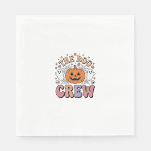 Halloween-Geist Boo Crew Niedlich Gruselig Vintage Serviette