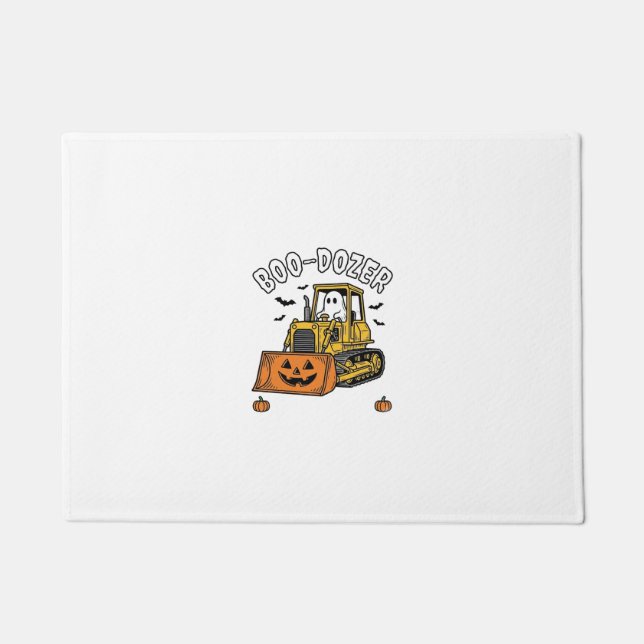 Halloween-Geist Boo Dozer Lustiger Bulldozer_1 Fußmatte (Vorderseite)