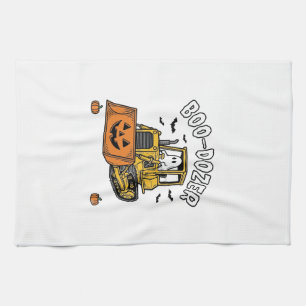 Halloween-Geist Boo Dozer Lustiger Bulldozer_1 Geschirrtuch