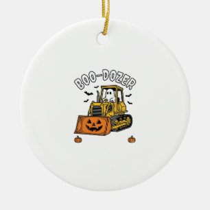 Halloween-Geist Boo Dozer Lustiger Bulldozer_1 Keramik Ornament
