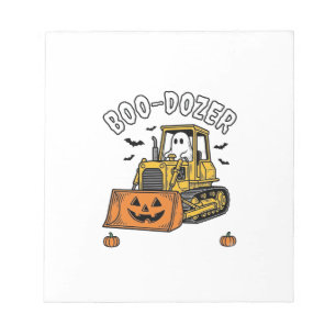 Halloween-Geist Boo Dozer Lustiger Bulldozer_1 Notizblock