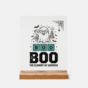 Halloween-Geist Buh Wissenschaft Lustig Vintage_1 Acrylschild