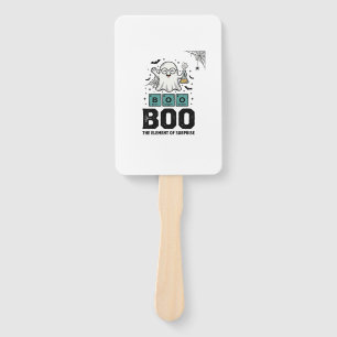 Halloween-Geist Buh Wissenschaft Lustig Vintage_1 Fächer