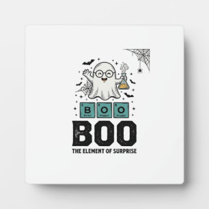 Halloween-Geist Buh Wissenschaft Lustig Vintage_1 Fotoplatte