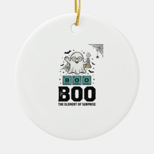 Halloween-Geist Buh Wissenschaft Lustig Vintage_1 Keramik Ornament