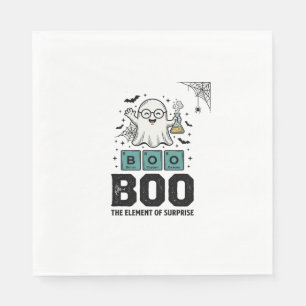 Halloween-Geist Buh Wissenschaft Lustig Vintage_1 Serviette