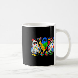 Halloween-Geist Buntes Puzzle-Band Autismus-Bewuss Kaffeetasse