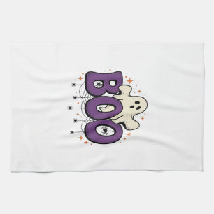 Halloween-Geist Buu lustige Spinne Vintage_1 Geschirrtuch