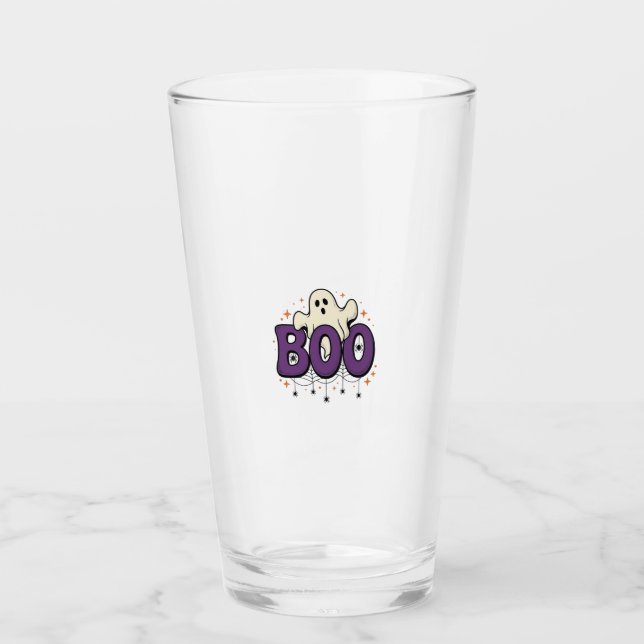 Halloween-Geist Buu Lustige Spinne Vintage_1 Glas (Vorderseite)