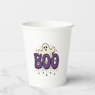 Halloween-Geist Buu Lustige Spinne Vintage_1 Pappbecher