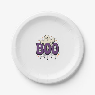 Halloween-Geist Buu Lustige Spinne Vintage_1 Pappteller