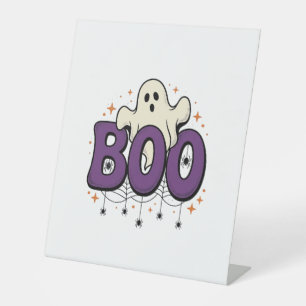 Halloween-Geist Buu Lustige Spinne Vintage_1 Sockelschild