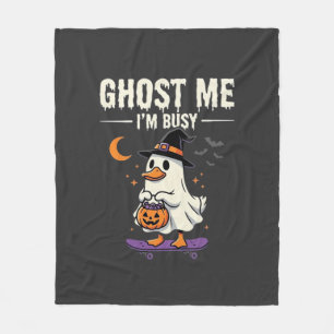 Halloween-Geist-Enten-Skateboard-Design_1 Fleecedecke
