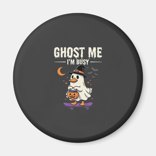 Halloween-Geist-Enten-Skateboard-Design_1 Magnet (Vorne)