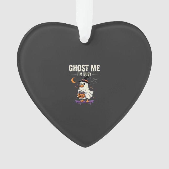 Halloween-Geist-Enten-Skateboard-Design_1 Ornament (Vorderseite)