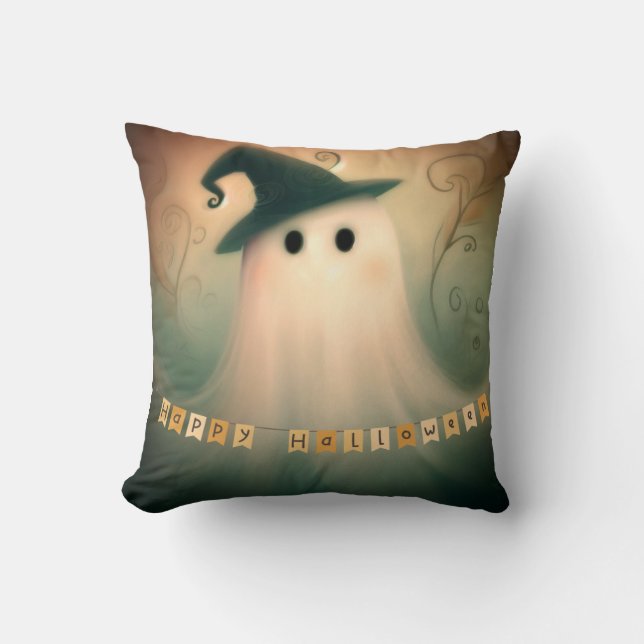 Halloween/Geist/Fall/Weiße Ornamente Kissen (Vorderseite)