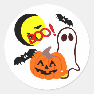 Halloween-Geist-Freunde Runder Aufkleber