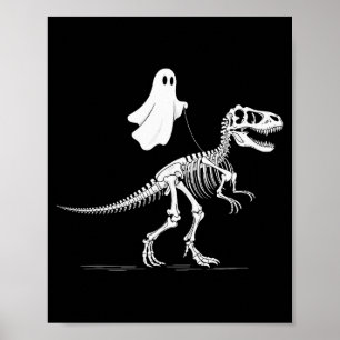 Halloween-Geist gehender Dinosaurier-Skelett T Rex Poster