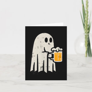 Halloween-Geist-Getränk Lustiger Fauler Kostüm-Par Karte