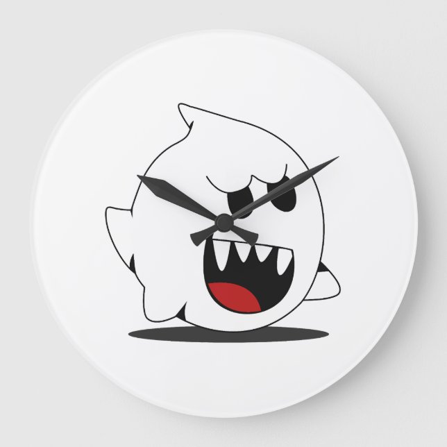 Halloween-Geist Große Wanduhr (Vorderseite)