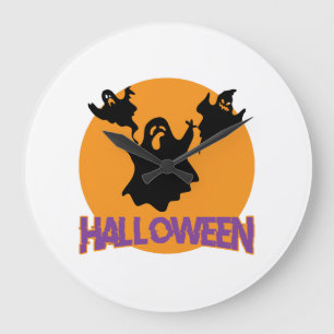 Halloween-Geist Große Wanduhr