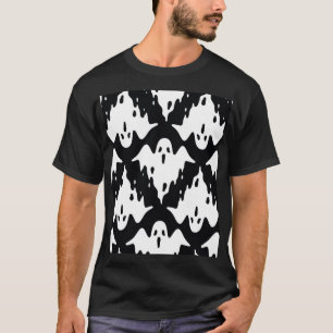 Halloween-Geist Grusel nahtloses Muster T-Shirt