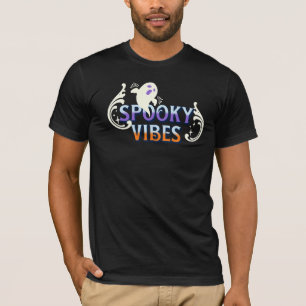 Halloween-Geist Gruselige Vibes Typografie Letteri T-Shirt