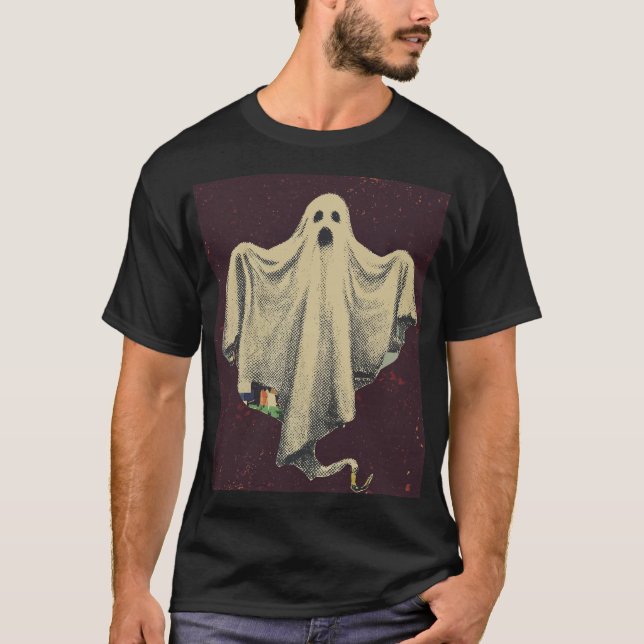 Halloween-Geist Gruseliger Geist  T-Shirt (Vorderseite)