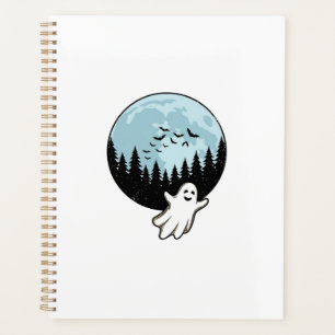 Halloween-Geist Gruseliger Wald Mond Vintage_1 Planer