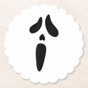 Halloween-Geist Gruseliges Gesicht Feiertag Untersetzer