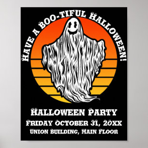 Halloween-Geist hat ein Boo-tiful Retro Vintage Poster