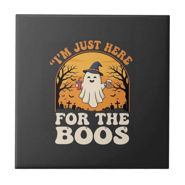 Halloween-Geist hier für das Buhrufen Fliese (Vorderseite)